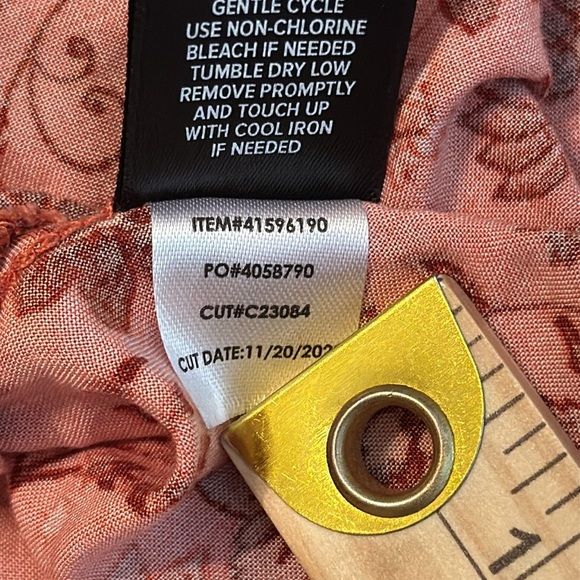 Torrid Babydoll Challis Sharkbite Flutter Sleeve Top Lulu Floral Ginger Size 2X - Picture 12 of 13